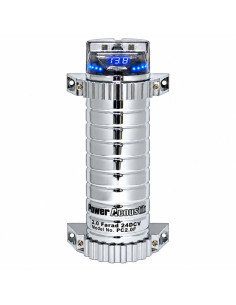 Condensador Power Acoustik PC2.4F para sistemas de som automóvel.